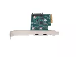 KARTA PCI EXPRESS X1->2X USB-C 3.2 GEN 2X1 LANBERG ŚLEDŹ LOW PROFILE