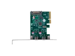 KARTA PCI EXPRESS X1->2X USB-C 3.2 GEN 2X1 LANBERG ŚLEDŹ LOW PROFILE