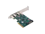 KARTA PCI EXPRESS X1->2X USB-C 3.2 GEN 2X1 LANBERG ŚLEDŹ LOW PROFILE
