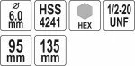 YATO ADAPTER DO OTWORNIC HSS 1/2" HEX 10mm...
