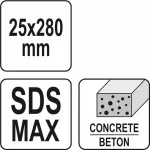 YATO DŁUTO SDS MAX PŁASKIE 25 x 280mm