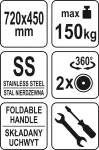 YATO GASTRO WÓZEK PLATFORMOWY SKŁADANY INOX...