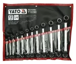 YATO KLUCZ OCZKOWY ODGIĘTY 12cz. ETUI / SATYNA