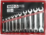 YATO KLUCZ PŁASKI  10cz. ETUI / SATYNA 6-27mm