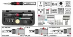 YATO LUTOWNICA GAZOWA 3w1+AKCESORIA   36706