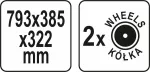 YATO SKRZYNIA 800LT NA KÓŁKACH