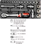 YATO WKŁADKA DO SZUFLADY ZESTAW NARZĘDZI 1/2" 24cz.  5537