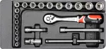 YATO WKŁADKA DO SZUFLADY ZESTAW NARZĘDZI 3/8" 22cz.