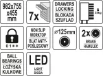 YATO WÓZEK WARSZTATOWY  7 SZUFLAD LED LOGO
