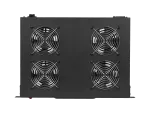 PANEL WENTYLACYJNY LCD POZIOMY 1U Z TERMOSTATEM DO SZAF 19" 4 WENTYLATORY 230V CZARNY LANBERG