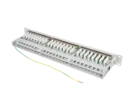 PATCH PANEL 48 PORT 1U 19" KAT.6 FTP Z ORGANIZEREM KABLOWYM EKRANOWANY SZARY LANBERG