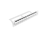 PATCH PANEL PUSTY 12 PORT 1U 10" Z ORGANIZEREM DO MODUŁÓW KEYSTONE SZARY LANBERG