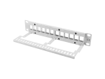 PATCH PANEL PUSTY 12 PORT 1U 10" Z ORGANIZEREM DO MODUŁÓW KEYSTONE SZARY LANBERG