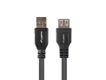 PRZEDŁUŻACZ USB-A M/F 2.0 1M CZARNY BOX LANBERG