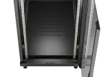 SZAFA INSTALACYJNA RACK STOJĄCA 19" 22U 600X1200 CZARNA DRZWI PRZESZKLONE LANBERG (FLAT PACK)