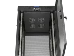 SZAFA INSTALACYJNA RACK STOJĄCA 19" 22U 600X600 CZARNA DRZWI PERFOROWANE LCD LANBERG (FLAT PACK) V2
