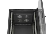 SZAFA INSTALACYJNA RACK STOJĄCA 19" 22U 600X600 CZARNA DRZWI PRZESZKLONE LANBERG (FLAT PACK)