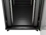 SZAFA INSTALACYJNA RACK STOJĄCA 19" 22U 800X1000 CZARNA DRZWI PRZESZKLONE LCD LANBERG (FLAT PACK) V2