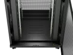 SZAFA INSTALACYJNA RACK STOJĄCA 19" 22U 800X800 CZARNA DRZWI PERFOROWANE LCD LANBERG (FLAT PACK) V2