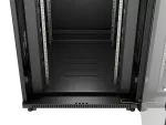 SZAFA INSTALACYJNA RACK STOJĄCA 19" 22U 800X800 CZARNA DRZWI PRZESZKLONE LCD LANBERG (FLAT PACK) V2