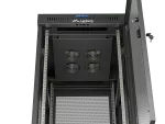SZAFA INSTALACYJNA RACK STOJĄCA 19" 24U 600X800 CZARNA DRZWI PERFOROWANE LCD LANBERG (FLAT PACK) V2