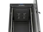 SZAFA INSTALACYJNA RACK STOJĄCA 19" 24U 600X800 CZARNA DRZWI PRZESZKLONE LCD LANBERG (FLAT PACK) V2