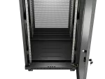 SZAFA INSTALACYJNA RACK STOJĄCA 19" 27U 600X600 CZARNA DRZWI PERFOROWANE LCD LANBERG (FLAT PACK) V2