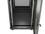 SZAFA INSTALACYJNA RACK STOJĄCA 19" 27U 600X800 CZARNA DRZWI PERFOROWANE LCD LANBERG (FLAT PACK) V2