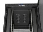 SZAFA INSTALACYJNA RACK STOJĄCA 19" 27U 800X1000 CZARNA DRZWI PERFOROWANE LCD LANBERG (FLAT PACK) V2