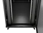 SZAFA INSTALACYJNA RACK STOJĄCA 19" 27U 800X1200 CZARNA DRZWI PERFOROWANE LCD LANBERG (FLAT PACK) V2