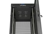 SZAFA INSTALACYJNA RACK STOJĄCA 19" 32U 600X600 CZARNA DRZWI PERFOROWANE LCD LANBERG (FLAT PACK)