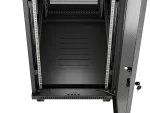 SZAFA INSTALACYJNA RACK STOJĄCA 19" 42U 600X1000 CZARNA DRZWI PRZESZKLONE LCD LANBERG (FLAT PACK) V2