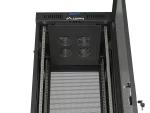 SZAFA INSTALACYJNA RACK STOJĄCA 19" 42U 600X600 CZARNA DRZWI PERFOROWANE LCD LANBERG (FLAT PACK) V2