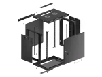 SZAFA INSTALACYJNA RACK WISZĄCA 19" 12U 600X450 CZARNA DRZWI METALOWE LANBERG (FLAT PACK)