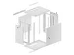 SZAFA INSTALACYJNA RACK WISZĄCA 19" 12U 600X450 SZARA DRZWI METALOWE LANBERG (FLAT PACK)