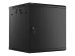 SZAFA INSTALACYJNA RACK WISZĄCA 19" 12U 600X600 CZARNA DRZWI METALOWE LANBERG (FLAT PACK)