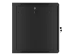 SZAFA INSTALACYJNA RACK WISZĄCA 19" 12U 600X600 CZARNA DRZWI METALOWE LANBERG (FLAT PACK)
