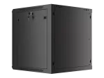 SZAFA INSTALACYJNA RACK WISZĄCA 19" 12U 600X600 CZARNA DRZWI METALOWE LANBERG (FLAT PACK)