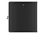SZAFA INSTALACYJNA RACK WISZĄCA 19" 12U 600X600 CZARNA DRZWI METALOWE LANBERG (FLAT PACK)