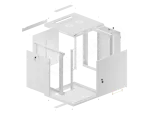 SZAFA INSTALACYJNA RACK WISZĄCA 19" 12U 600X600 SZARA DRZWI METALOWE LANBERG (FLAT PACK)