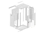 SZAFA INSTALACYJNA RACK WISZĄCA 19" 15U 600X450 SZARA LANBERG (FLAT PACK) V2
