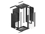 SZAFA INSTALACYJNA RACK WISZĄCA 19" 18U 600X450 CZARNA LANBERG (FLAT PACK) V2