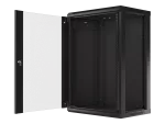 SZAFA INSTALACYJNA RACK WISZĄCA 19" 18U 600X450 CZARNA LANBERG (FLAT PACK) V2