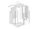 SZAFA INSTALACYJNA RACK WISZĄCA 19" 18U 600X450 SZARA LANBERG (FLAT PACK) V2
