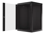 SZAFA INSTALACYJNA RACK WISZĄCA 19" 18U 600X600 CZARNA LANBERG (FLAT PACK) V2