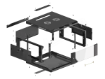 SZAFA INSTALACYJNA RACK WISZĄCA 19" 4U 600X600 CZARNA LANBERG (FLAT PACK) V2