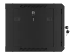 SZAFA INSTALACYJNA RACK WISZĄCA 19" 6U 600X450 CZARNA DRZWI METALOWE LANBERG (FLAT PACK)