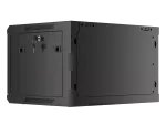 SZAFA INSTALACYJNA RACK WISZĄCA 19" 6U 600X450 CZARNA DRZWI METALOWE LANBERG (FLAT PACK)