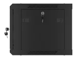 SZAFA INSTALACYJNA RACK WISZĄCA 19" 6U 600X450 CZARNA DRZWI METALOWE LANBERG (FLAT PACK)