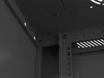 SZAFA INSTALACYJNA RACK WISZĄCA 19" 6U 600X450 CZARNA DRZWI METALOWE LANBERG (FLAT PACK)